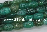 CAB50 15.5 inches 8*12mm egg-shaped peafowl agate gemstone beads