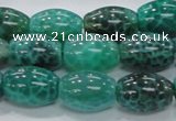 CAB52 15.5 inches 13*18mm egg-shaped peafowl agate gemstone beads