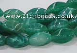 CAB57 15.5 inches 8*16mm twisted peafowl agate gemstone beads
