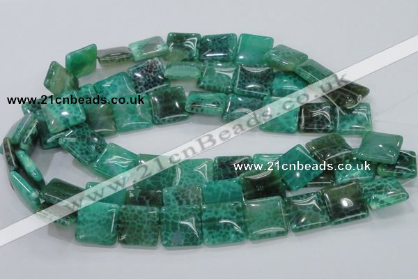 CAB59 15.5 inches 20*20mm square peafowl agate gemstone beads