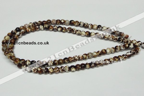 CAB609 15.5 inches 8mm round leopard skin agate beads wholesale