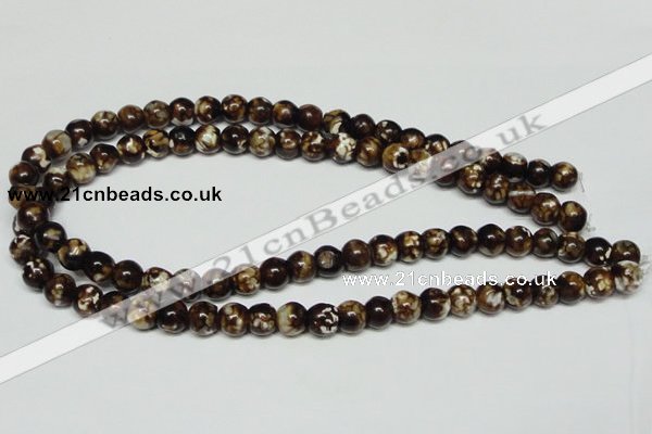 CAB610 15.5 inches 10mm round leopard skin agate beads wholesale