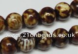 CAB611 15.5 inches 12mm round leopard skin agate beads wholesale