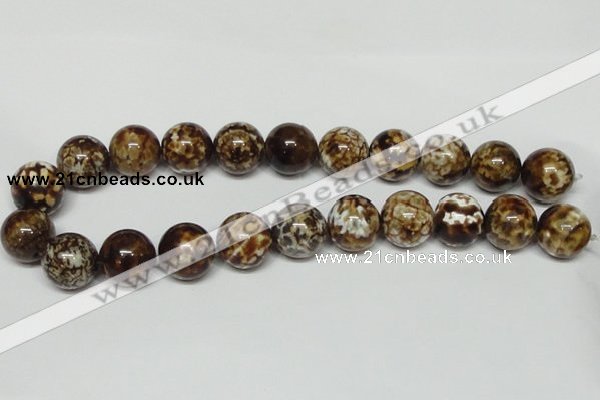 CAB614 15.5 inches 18mm round leopard skin agate beads wholesale