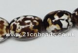 CAB622 15.5 inches 15*20mm egg-shaped leopard skin agate beads wholesale