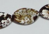 CAB636 15.5 inches 20*30mm marquise leopard skin agate beads