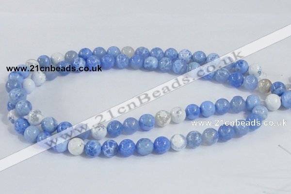 CAB646 15.5 inches 10mm round fire crackle agate beads wholesale