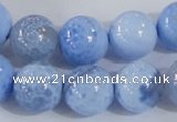 CAB648 15.5 inches 14mm round fire crackle agate beads wholesale