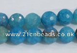 CAB654 15.5 inches 10mm faceted round fire crackle agate beads