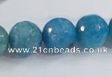 CAB657 15.5 inches 16mm faceted round fire crackle agate beads