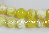 CAB660 15.5 inches 10mm round fire crackle agate beads wholesale