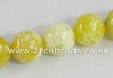 CAB662 15.5 inches 14mm round fire crackle agate beads wholesale