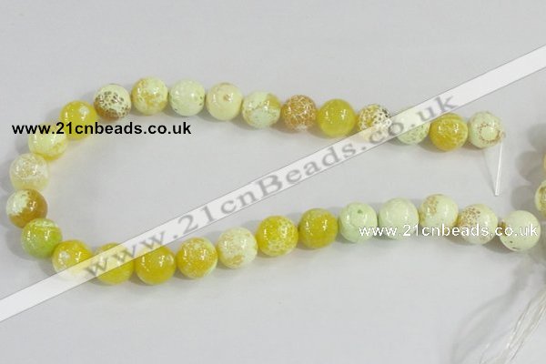 CAB662 15.5 inches 14mm round fire crackle agate beads wholesale