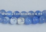 CAB665 15.5 inches 6mm round fire crackle agate beads wholesale