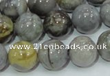 CAB69 15.5 inches 14mm round silver needle agate gemstone beads