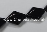 CAB769 15.5 inches 15*20mm rhombic black agate gemstone beads