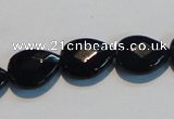 CAB812 15.5 inches 12*15mm faceted & flat teardrop black agate beads