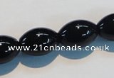 CAB818 15.5 inches 13*18mm rice black agate gemstone beads wholesale