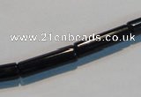 CAB823 15.5 inches 6*20mm column black agate gemstone beads
