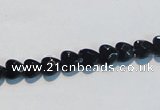 CAB824 15.5 inches 6*6mm faceted heart black agate gemstone beads