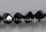 CAB831 15.5 inches 8*8mm cube black agate gemstone beads wholesale