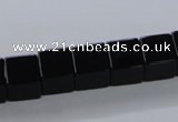 CAB835 15.5 inches 10*10mm cube black agate gemstone beads wholesale