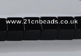 CAB836 15.5 inches 12*12mm cube black agate gemstone beads wholesale