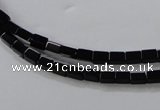 CAB837 15.5 inches 3*5mm cuboid black agate gemstone beads wholesale