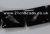 CAB866 15.5 inches 18*22mm rectangle black agate gemstone beads wholesale