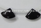 CAB871 14*20mm top-drilled triangle black agate gemstone beads wholesale