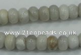 CAB901 15.5 inches 6*10mm rondelle natural crazy agate beads wholesale