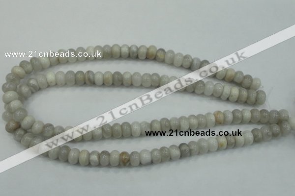 CAB901 15.5 inches 6*10mm rondelle natural crazy agate beads wholesale