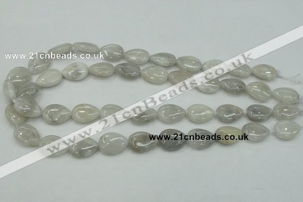 CAB908 15.5 inches 13*18mm flat teardrop natural crazy agate beads