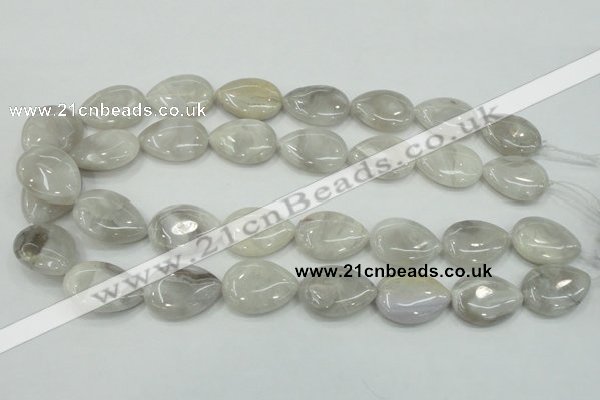 CAB909 15.5 inches 18*25mm flat teardrop natural crazy agate beads