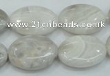 CAB912 15.5 inches 18*25mm oval natural crazy agate beads wholesale