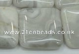 CAB921 15.5 inches 30*30mm square natural crazy agate beads wholesale