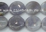 CAB925 15.5 inches 20mm coin natural purple agate beads wholesale