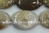 CAB951 15.5 inches 22*30mm oval ocean agate gemstone beads