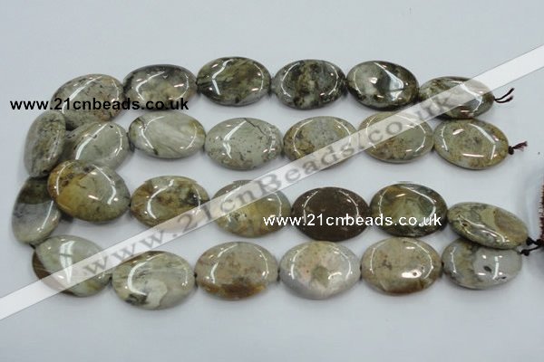 CAB951 15.5 inches 22*30mm oval ocean agate gemstone beads