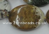 CAB952 15.5 inches 30*40mm oval ocean agate gemstone beads