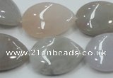 CAB958 15.5 inches 18*25mm flat teardrop ocean agate gemstone beads