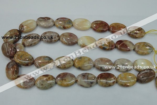 CAB977 15.5 inches 18*25mm oval Morocco agate beads wholesale
