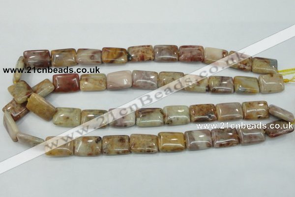 CAB978 15.5 inches 13*18mm rectangle Morocco agate beads wholesale