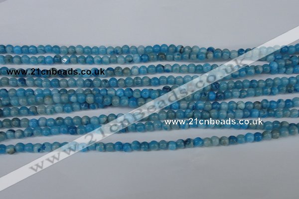 CAB998 15.5 inches 4mm round blue crazy lace agate beads