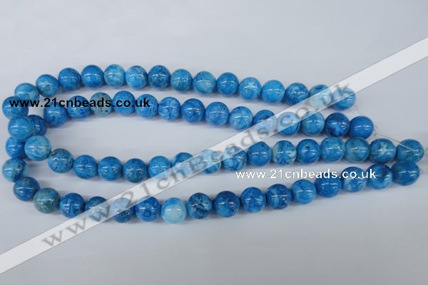 CAB999 15.5 inches 12mm round blue crazy lace agate beads