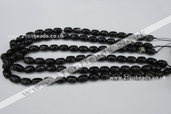 CAE15 15.5 inches 8*12mm egg-shaped astrophyllite beads wholesale