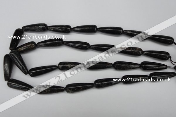 CAE24 15.5 inches 10*30mm teardrop astrophyllite beads wholesale