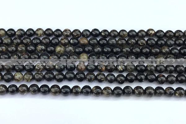 CAE310 15 inches 6mm round astrophyllite gemstone beads