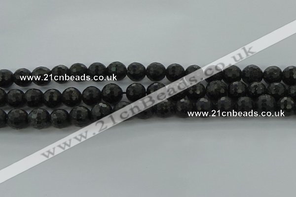 CAE37 15.5 inches 10mm faceted round astrophyllite beads wholesale