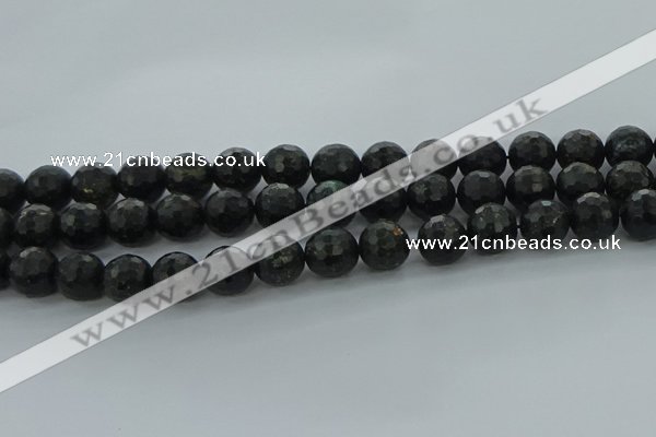 CAE38 15.5 inches 12mm faceted round astrophyllite beads wholesale